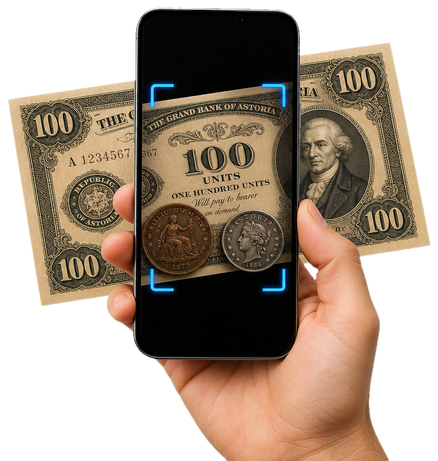 Scanning a banknote with Banknote & Coin ID